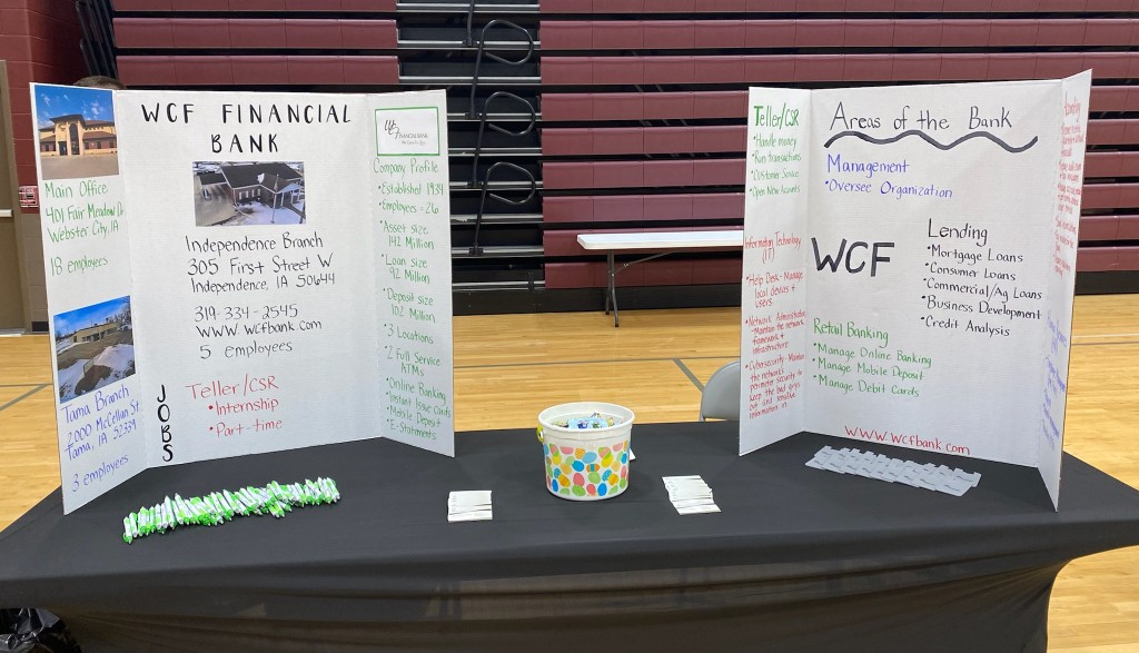 WCR Table Display at Career Fair